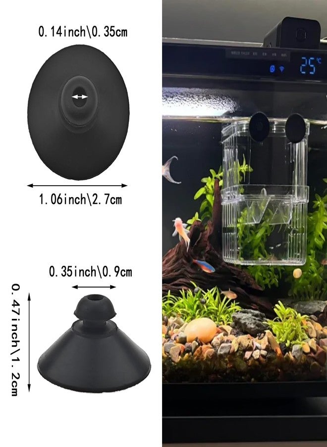 Capiant 24PCS Rubber Fish Tank Suction Cups Black Sucker Clips Fish Tank Attachments for Tank Pump, Overhead Line Tube, Fish Tank Aeration Setup - Image 2